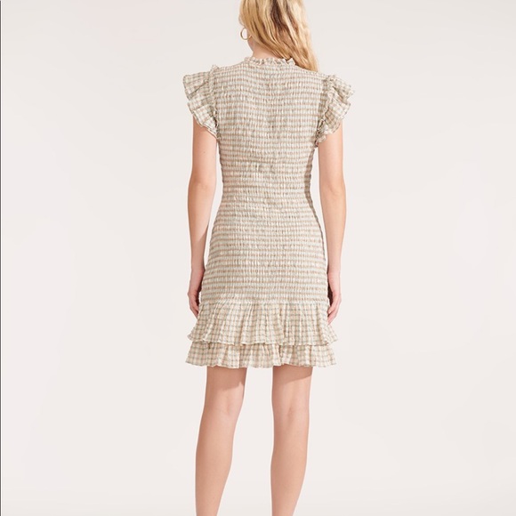 Veronica Beard Dress Smocked Ruffles Short $495 - Picture 3 of 13